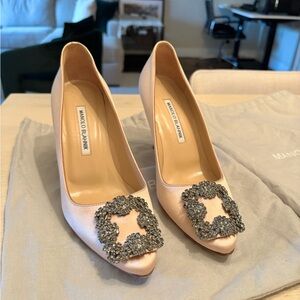Manolo Blahnik Hangisi crystal embellished 70 mm pump